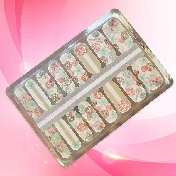 EzyNails Nail Polish Nail Wraps Bloom Baby, Bloom Floral Nailwraps NZ Nature & Floral Nailwraps