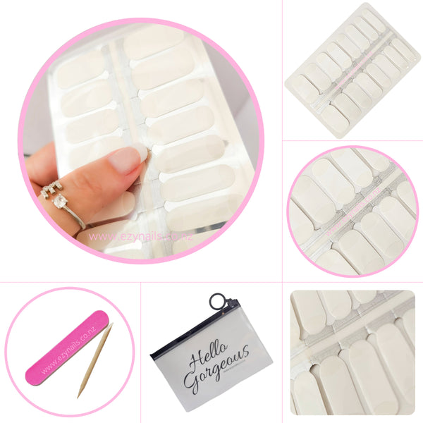 Classic White French Tip Nailwraps
