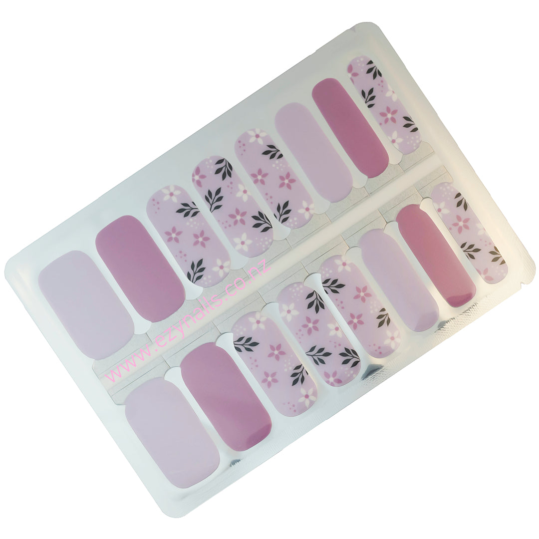 Lilac Bloom Nailwraps, Soft Florals & Elegant Pinks