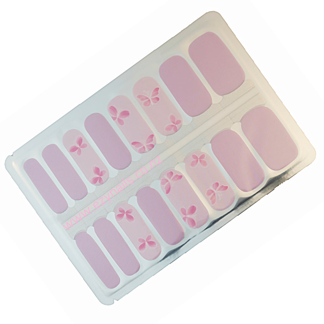 Blush & Butterfly Nailwraps, Soft, Sweet, Stunning