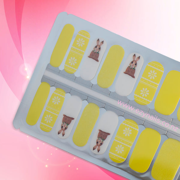 Bunny Bliss Nailwraps Easter Nail Stickers Autumn Colors NZ