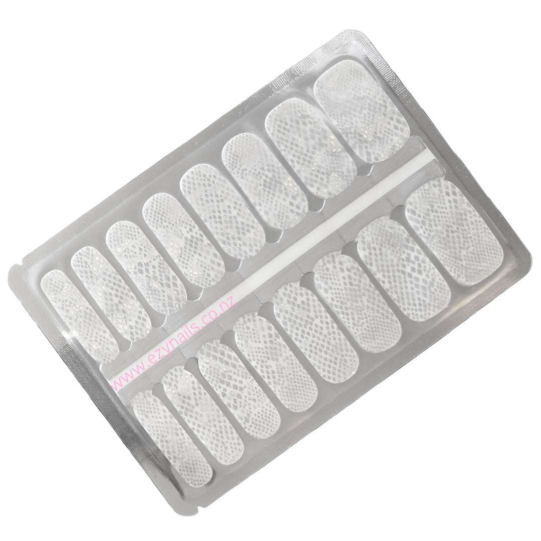 EzyNails Nail Polish Nail Wraps Silver Holographic Snakeskin Nailwraps | Clear Transparent Nail Stickers All New Nailwrap Arrivals NZ | Fresh Designs Weekly – EZY Nails
