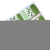EzyNails Nail Polish Nail Wraps Lucky Charm 4 Leaf Clover Gingham Check Nail Wraps All Nailwraps