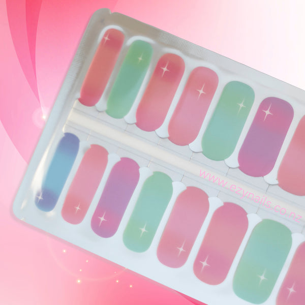 Cosmic Candy Nailwraps Pastel Ombre Sparkle Vibes