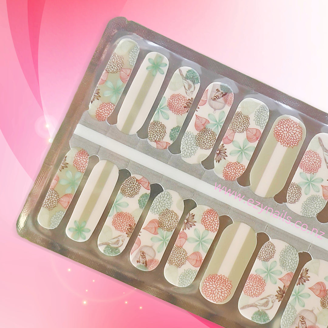 Bloom Baby, Bloom Floral Nailwraps NZ