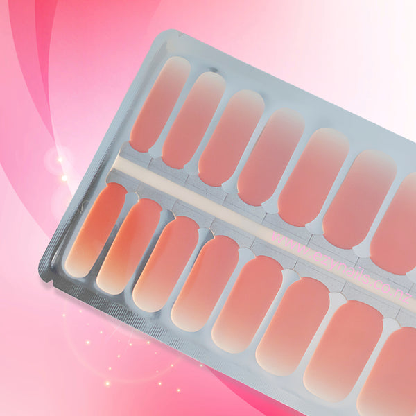 Peach Fizz Ombré Nail Wraps – Pink Gradient Nails