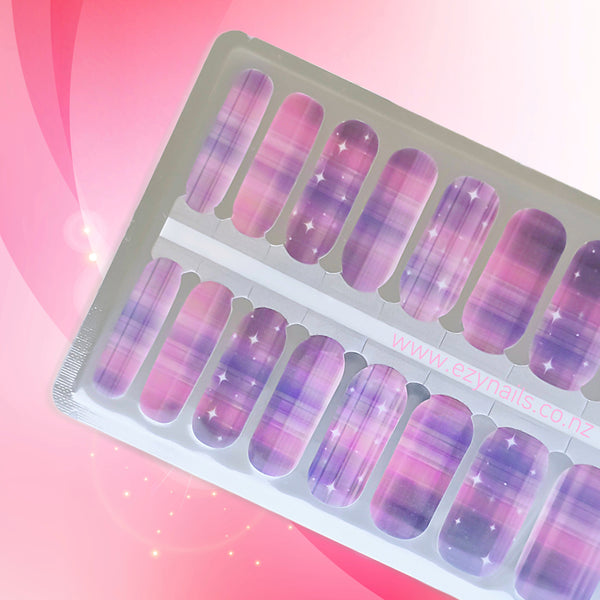 Stargazer Slumber Nailwraps – Pink & Purple Dreamscape