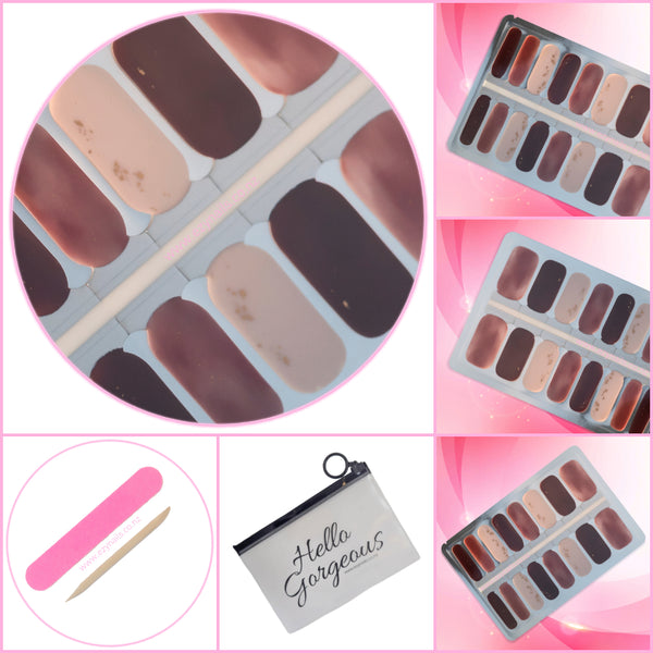 Mocha Mousse Martini Nailwraps