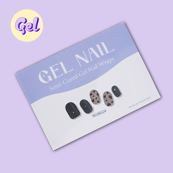 Heartbreaker Dot Com – Clear & Black Heart Gel Nailwraps