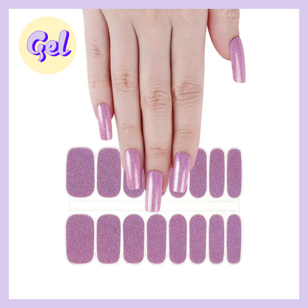 Fairy Floss Flash – Holographic Lilac Gel Nail Wraps