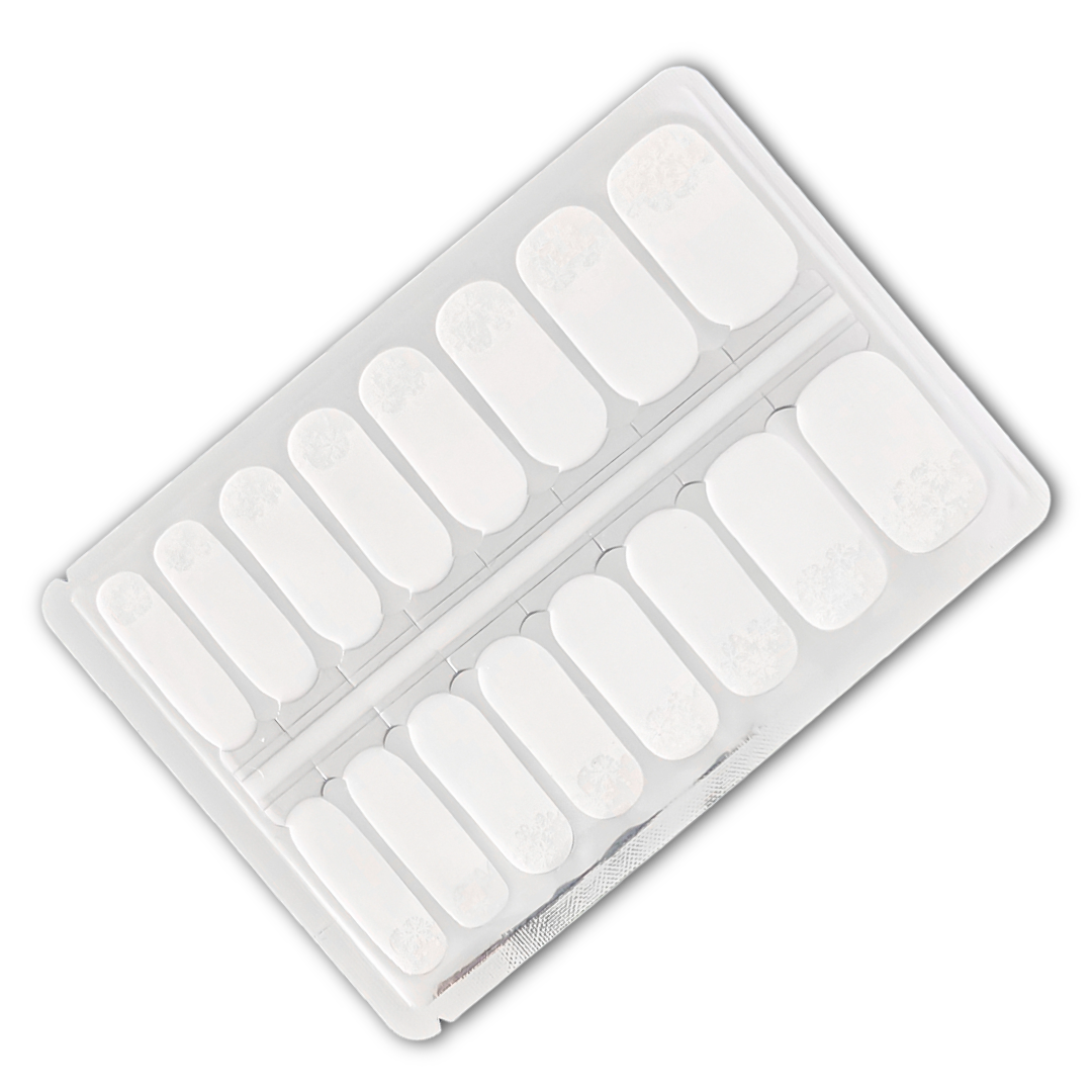 Winter Snowflake French Tip – Nail Polish Nail Wraps