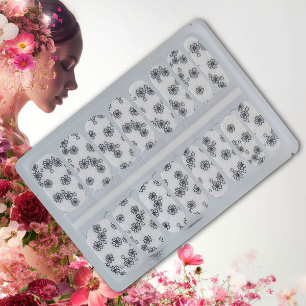Petal Pop Overlay – Soft Pink Floral Nail Polish Nailwraps