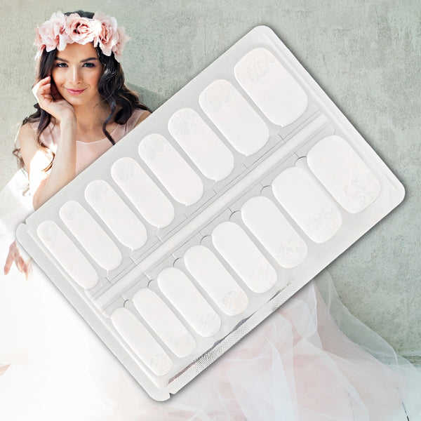 Winter Snowflake French Tip – Nail Polish Nail Wraps