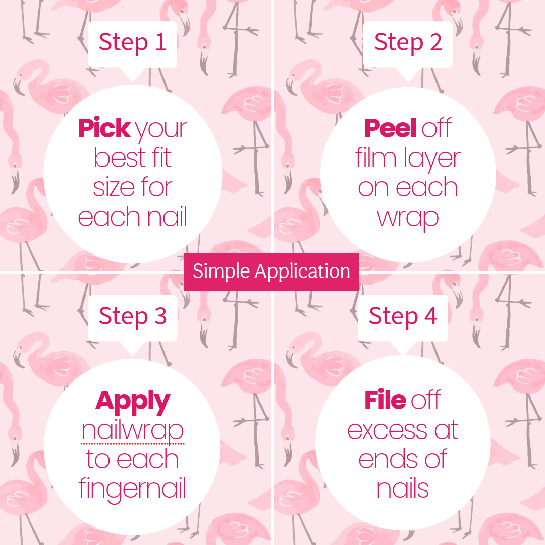 Flamingo Fizz – Tropical Pink & Mint Nailwraps