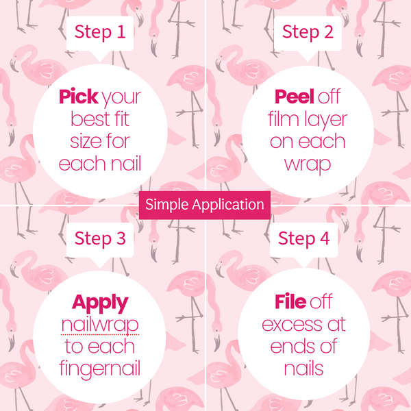 Flamingo Fizz – Tropical Pink & Mint Nailwraps