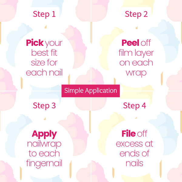 Cotton Candy Sunset Nailwraps – Pastel Ombre Nail Art