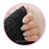 EzyNails Nail Polish Nail Wraps Glitter French Tips Transparent Overlay Nailwrap Set All Nailwraps