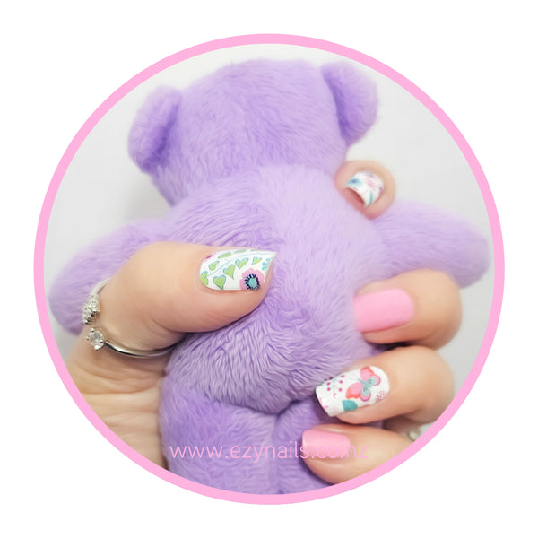 Butterfly Kisses & Heart Wishes Pastel Accent Nailwraps
