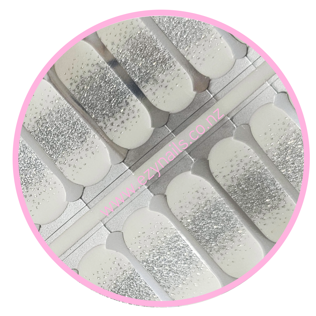 EzyNails Nail Polish Nail Wraps Glitter French Tips Transparent Overlay Nailwrap Set All Nailwraps