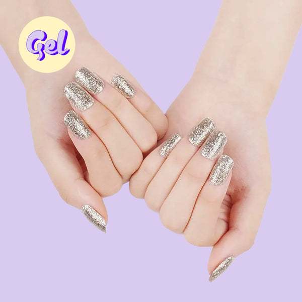 Silver Glitter Gel Nailwraps