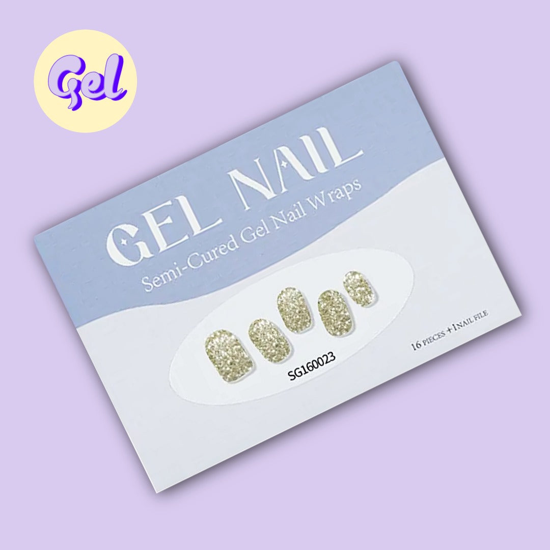 Silver Glitter Gel Nailwraps