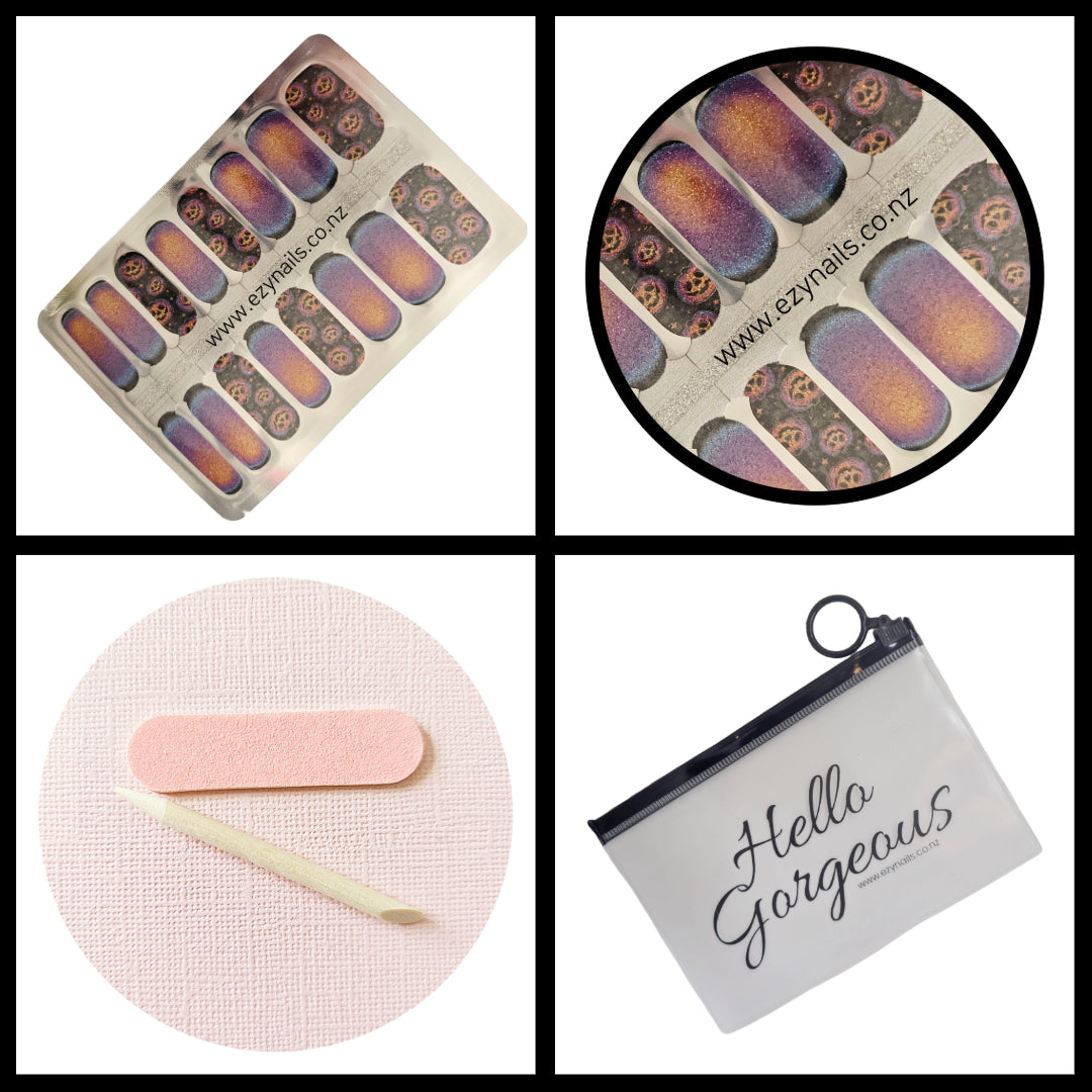 Spooktacular - Glitter Halloween Nailwrap Set