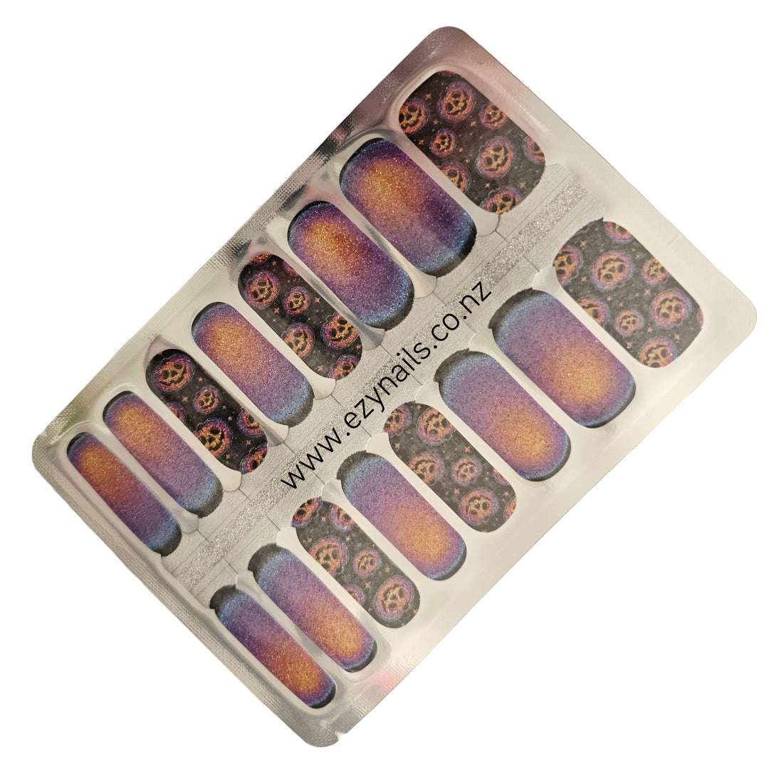 EzyNails Nail Polish NailWraps Spooktacular - Glitter Halloween Nailwrap Set All Nailwraps