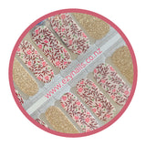 Maroon & Pink branches with glitter gold accents Nailwraps