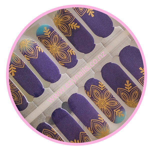 Royal Bloom Nailwrap - Nailsake is Habitualbliss_nz