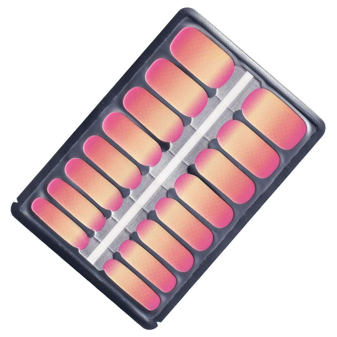 EzyNails Nail Polish Nail Wraps Pink Yellow Orange Ombre Nailwraps All Nailwraps