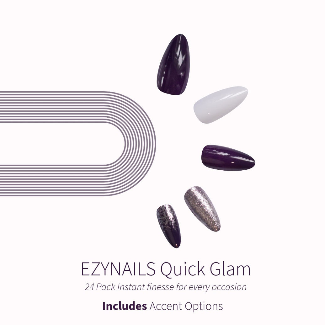 Quick Glam Midnight Plum Press-On Nails
