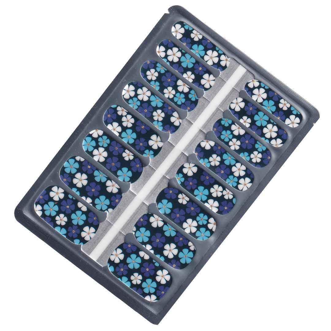 Gorgeous Floral Blues Nailwraps