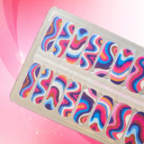 Groovy Disco Swirl Nailwraps – Rainbow Glitter Nail Stickers