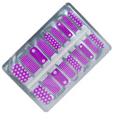 EzyNails Nail Polish Nail Wraps Happy Purple Flowers & Stripes Kids Size Nailwraps All Nailwraps