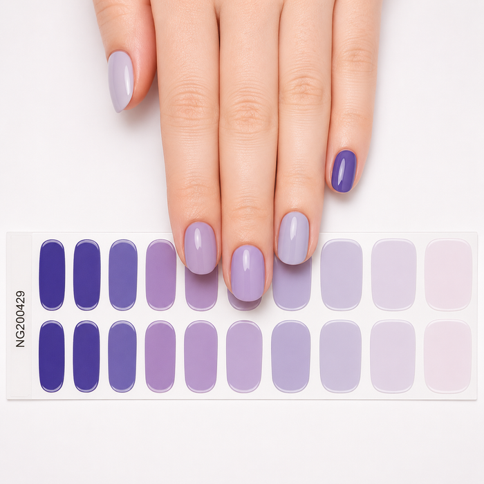 Huizi Lavender to Purple Gel Nail Wraps