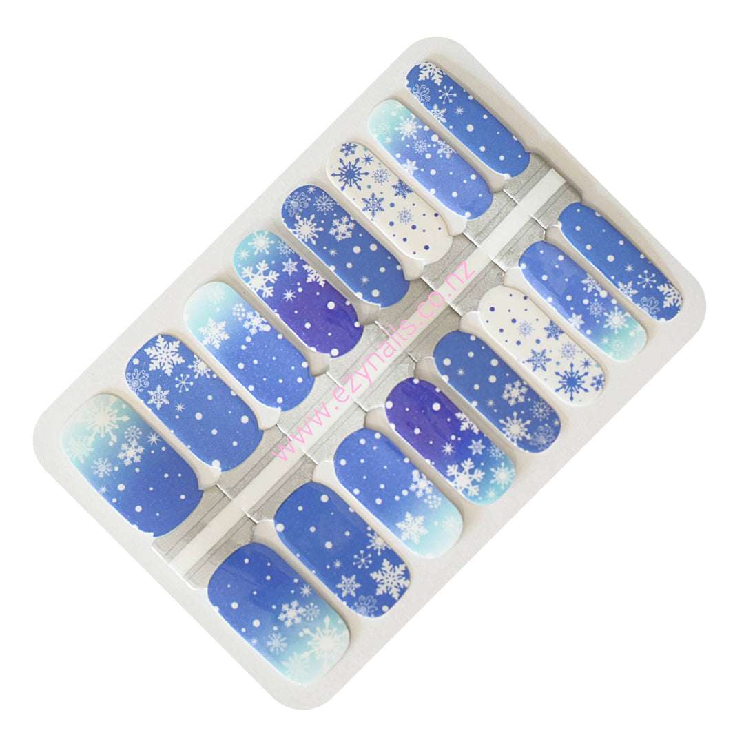 EzyNails Nail Polish Nail Wraps Frosty Snowflake Lagoon Nailwrap Set All Nailwraps
