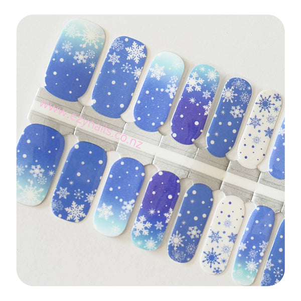 Frosty Snowflake Lagoon Nailwrap Set
