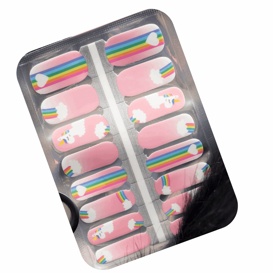 EzyNails Nail Polish Nail Wraps Unicorn Rainbow Clouds Nailwrap Set All Nailwraps