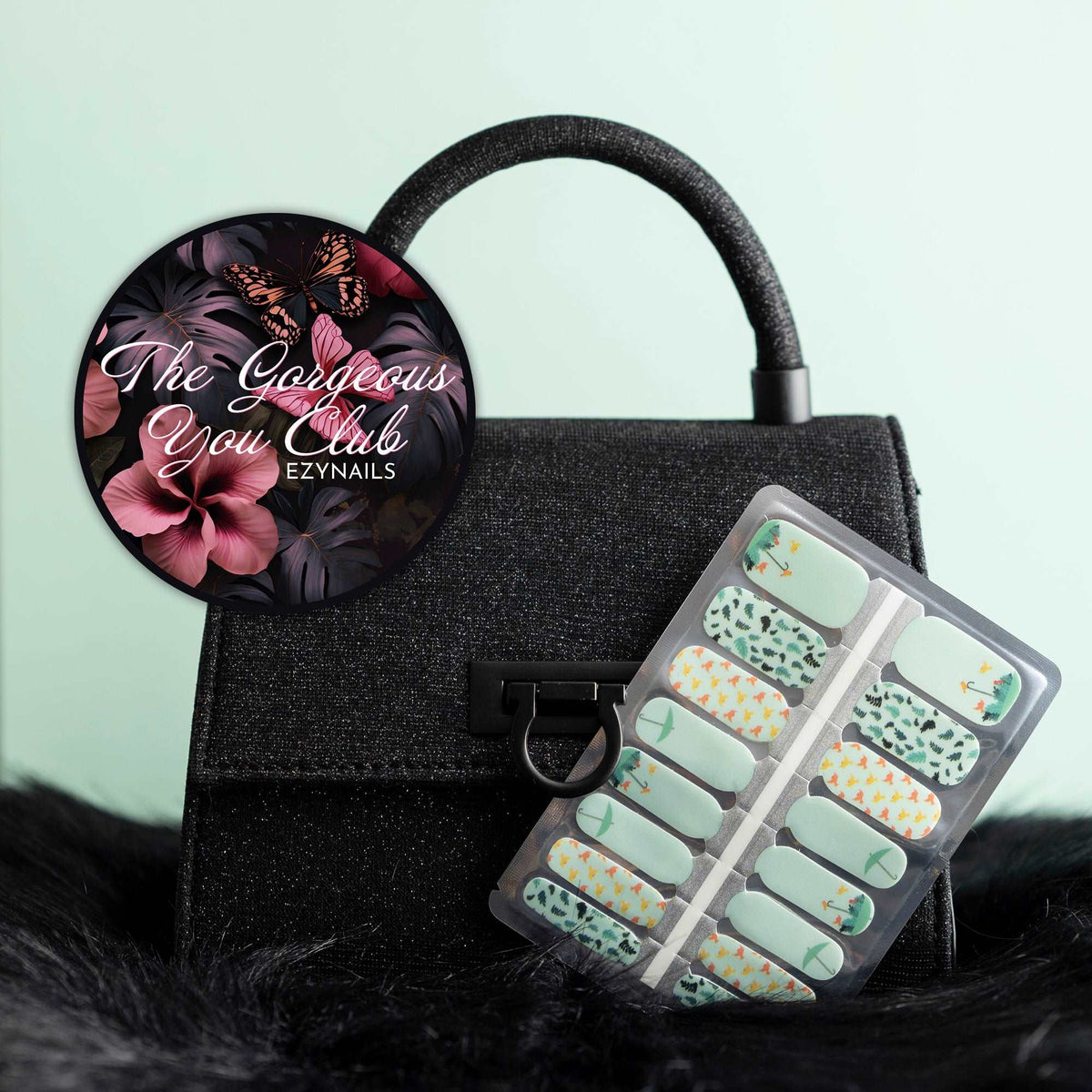 EzyNails Nail Polish Nail Wraps Breezy Bird and Umbrella Bazaar All Nailwraps