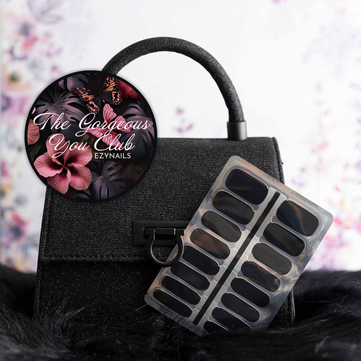 EzyNails Nail Polish Nail Wraps Midnight Mystique Black Nailwraps All Nailwraps