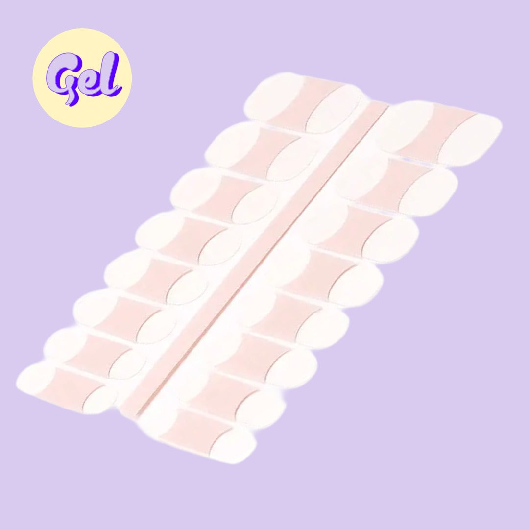 French Pink Gel Nailwraps – Classic Glossy Style