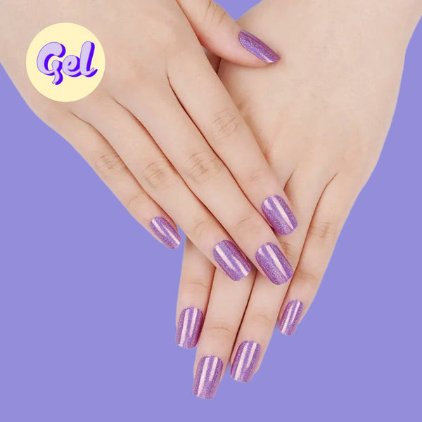 Holographic Purple Glitter Gel Nailwraps