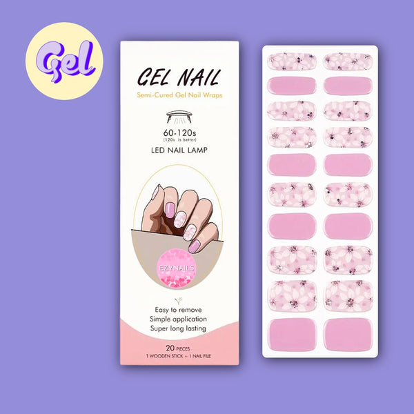 Korean Blossom Gel Pink Nailwraps