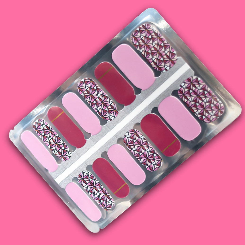Pink Prism Party Nail Wraps