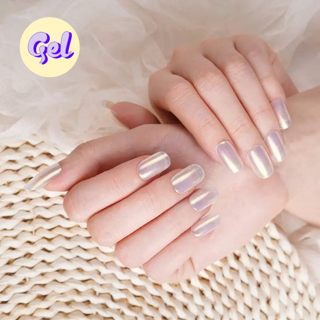 Golden Sheer Glow Gel Nail Wraps