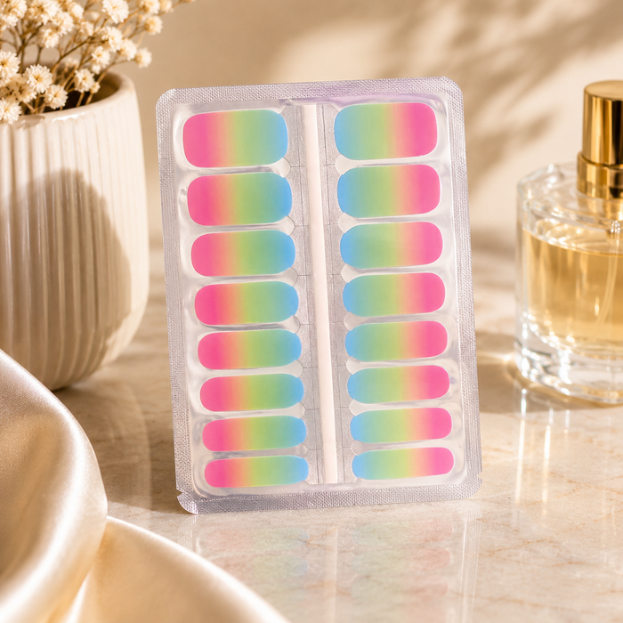 Rainbow Pastel Ombre Nail Wraps