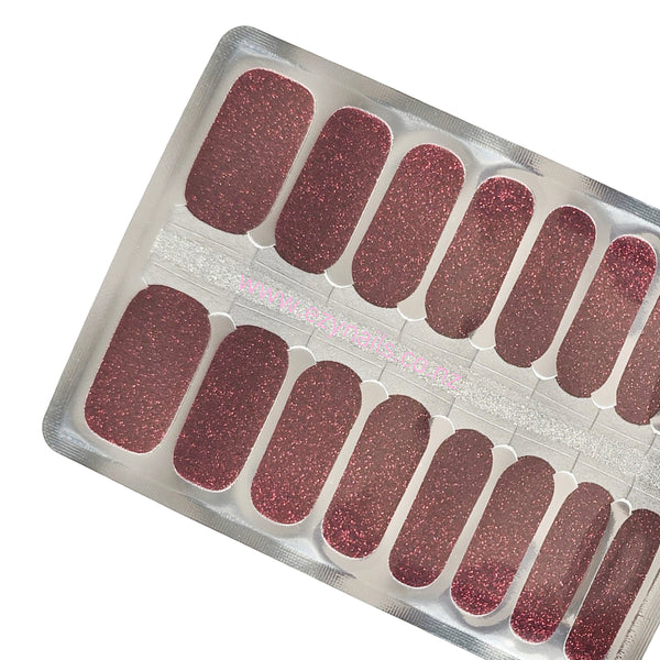 Rosé Glow Glitter Nailwraps