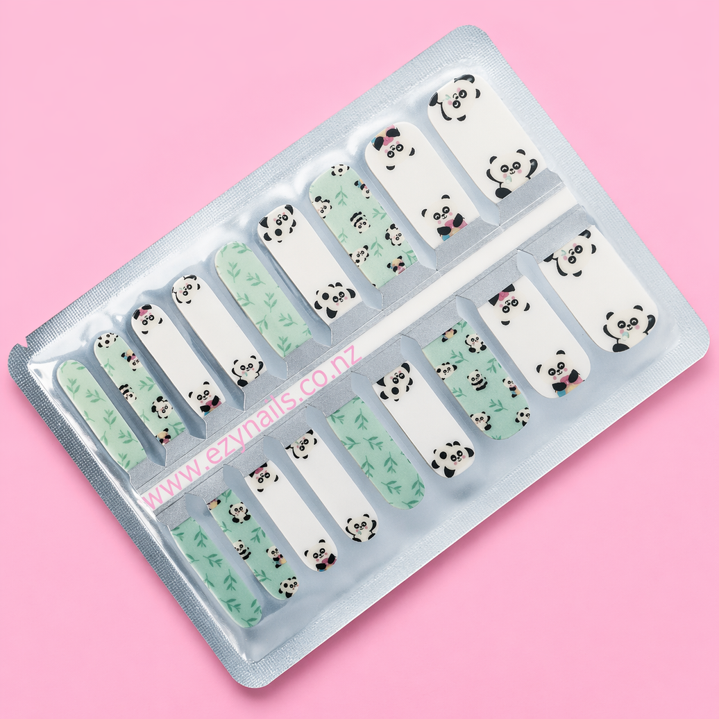 Panda Playtime Kids Nail Wraps