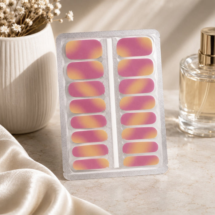 Pink & Peach Ombre Nail Wraps