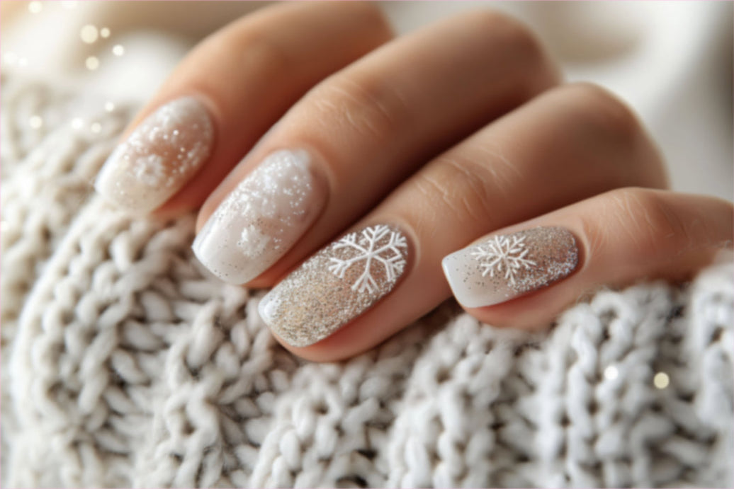 Discover stunning winter nailwraps that sparkle like freshly fallen snow. Shop our Glitter Collection for icy blues, silver fades, and dazzling designs that light up every winter moment. Peel, stick, and shine!